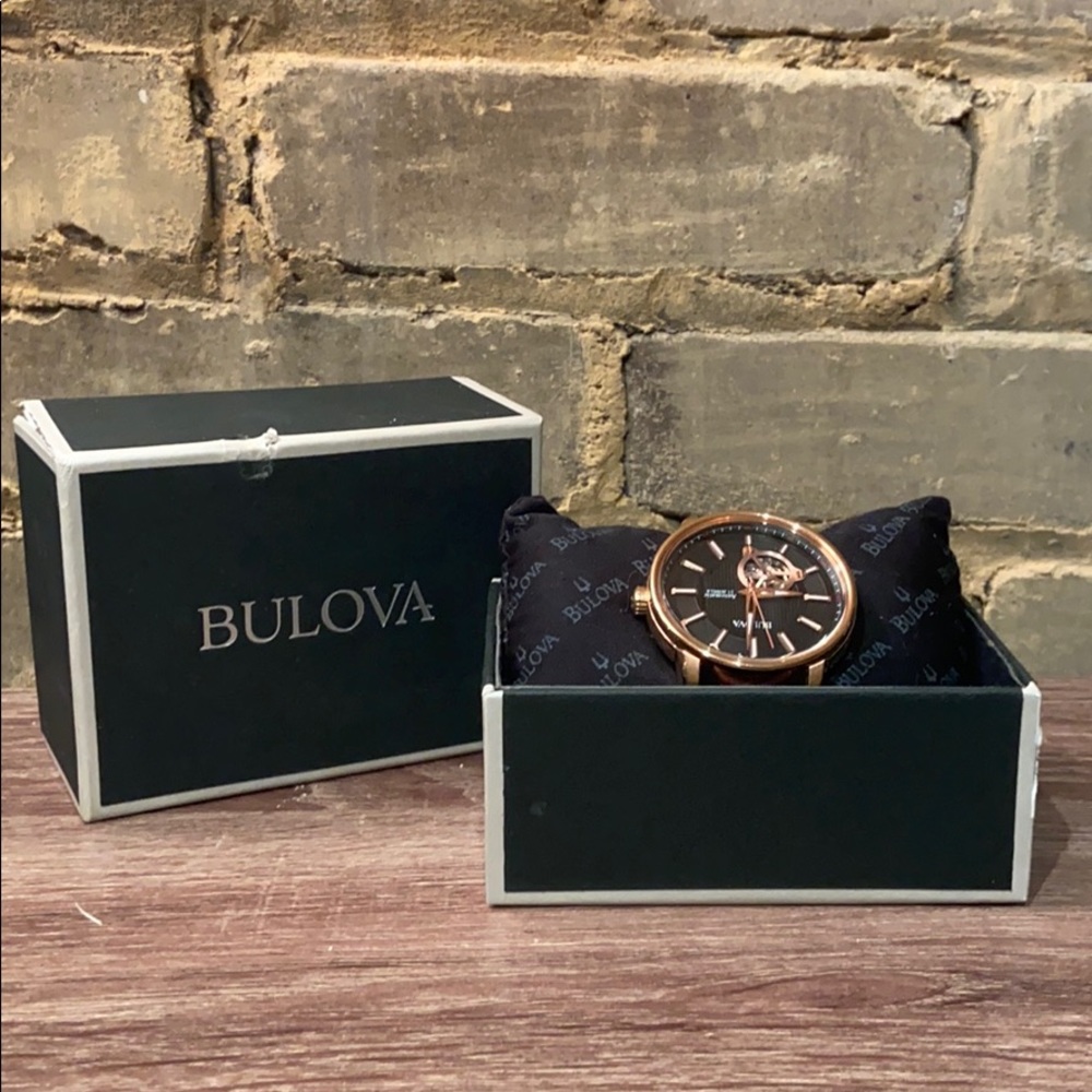 Bulova leather watch